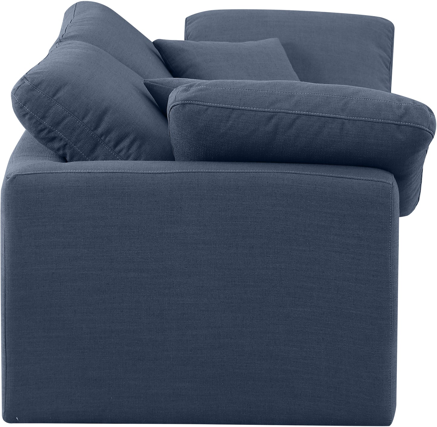 luxus navy linen textured fabric modular sofa s70