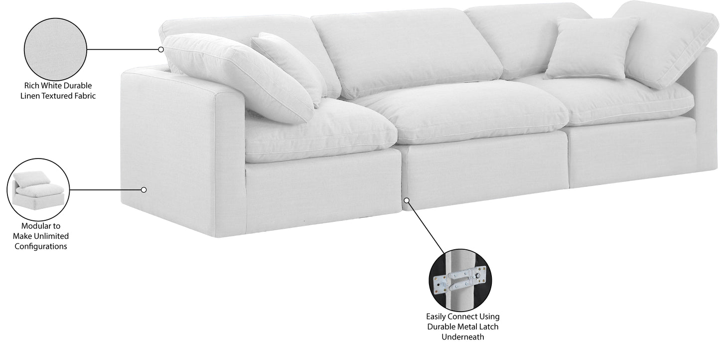 luxus white linen textured fabric modular sofa s105