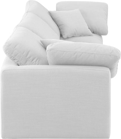 Luxus White Linen Textured Fabric Modular Sofa S105