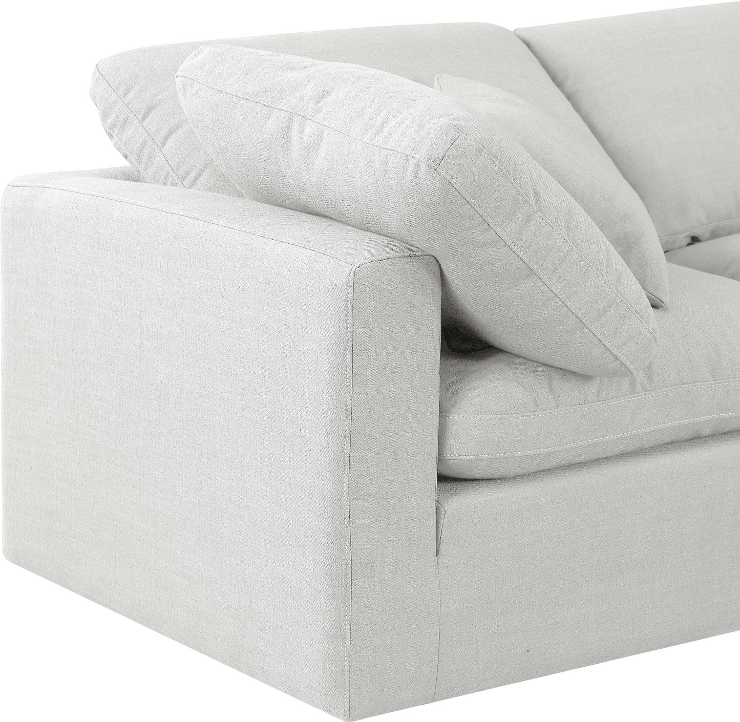 luxus white linen textured fabric modular sofa s105