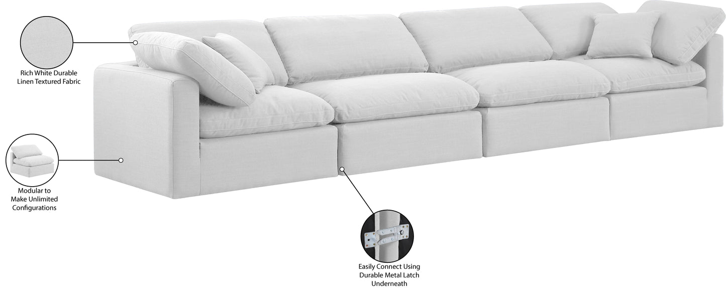 luxus white linen textured fabric modular sofa s140