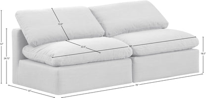 Luxus White Linen Textured Fabric Modular Sofa S2