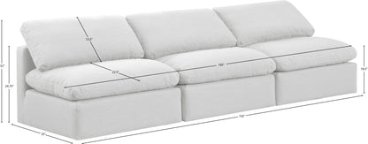 Luxus White Linen Textured Fabric Modular Sofa S3