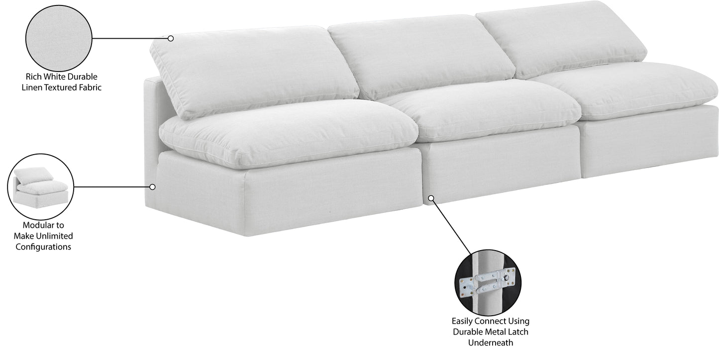 luxus white linen textured fabric modular sofa s3