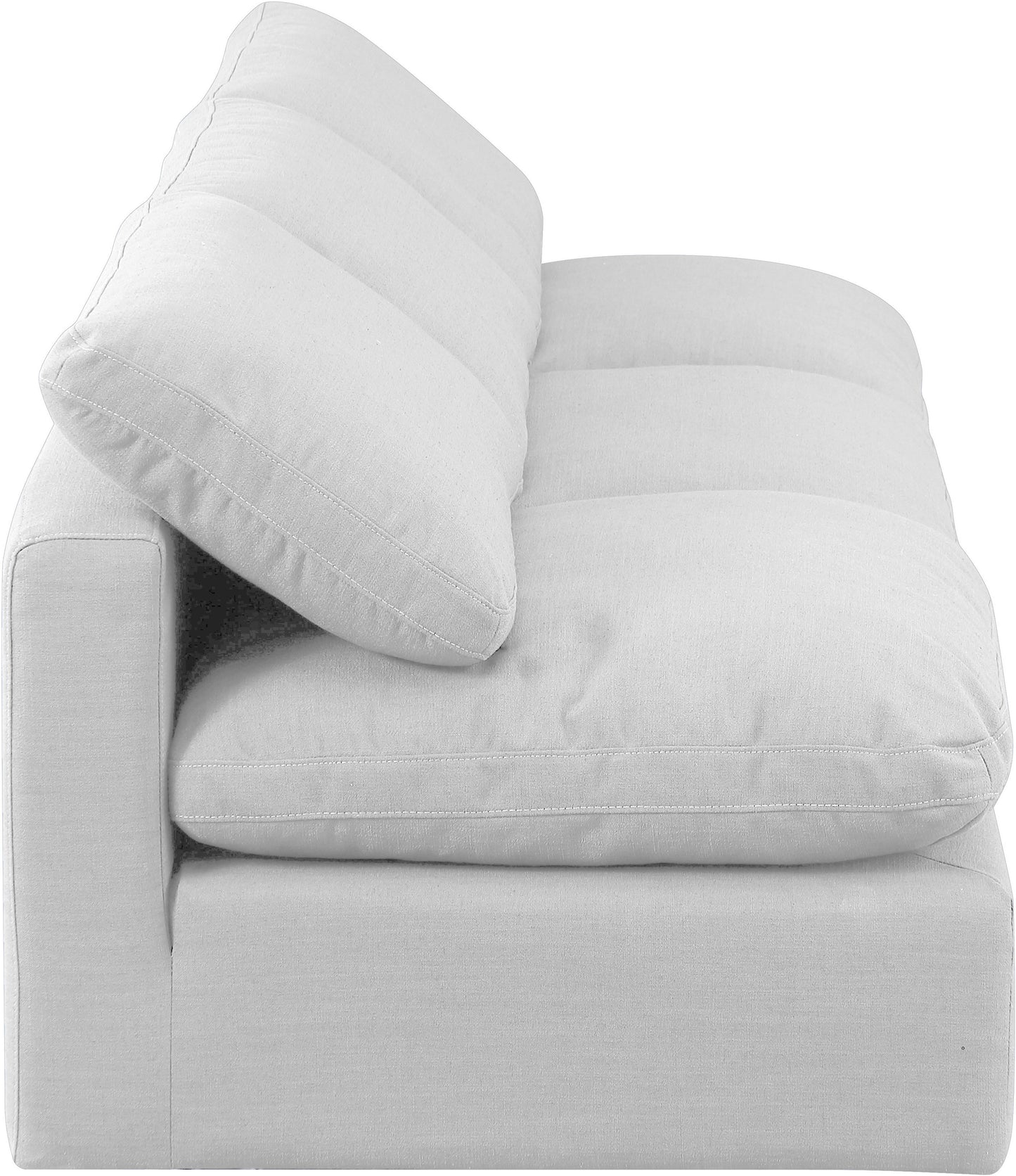 luxus white linen textured fabric modular sofa s3