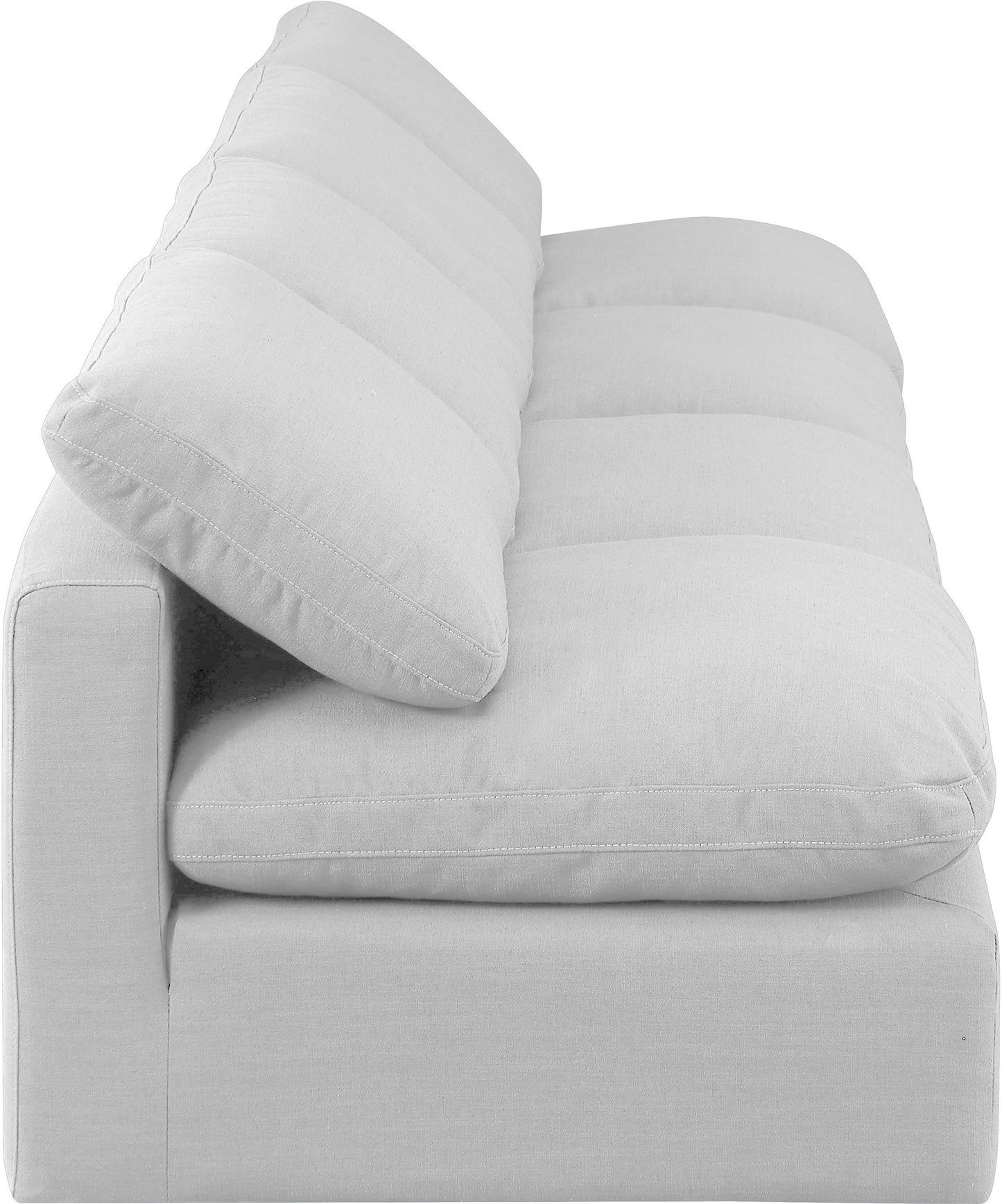 luxus white linen textured fabric modular sofa s4