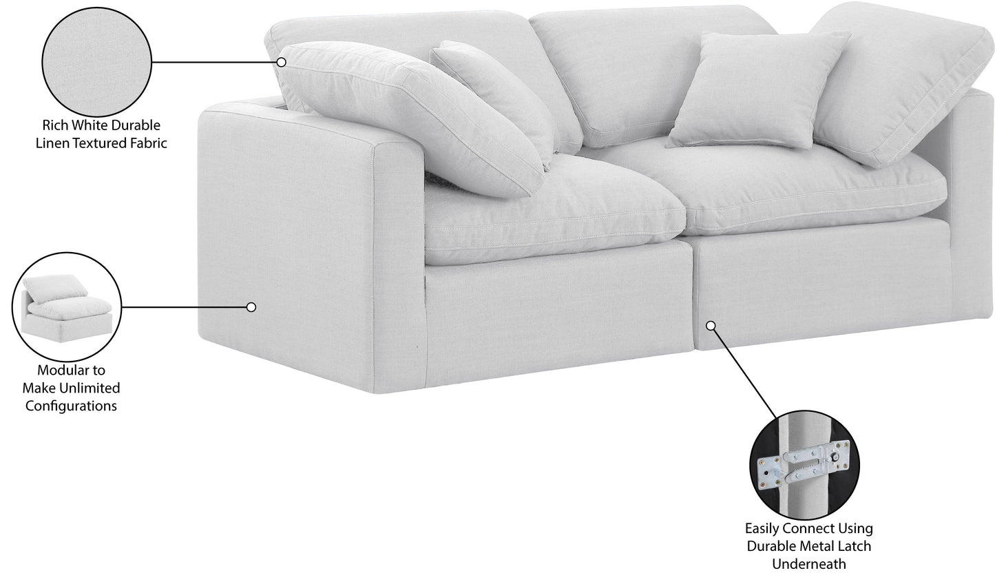 luxus white linen textured fabric modular sofa s70