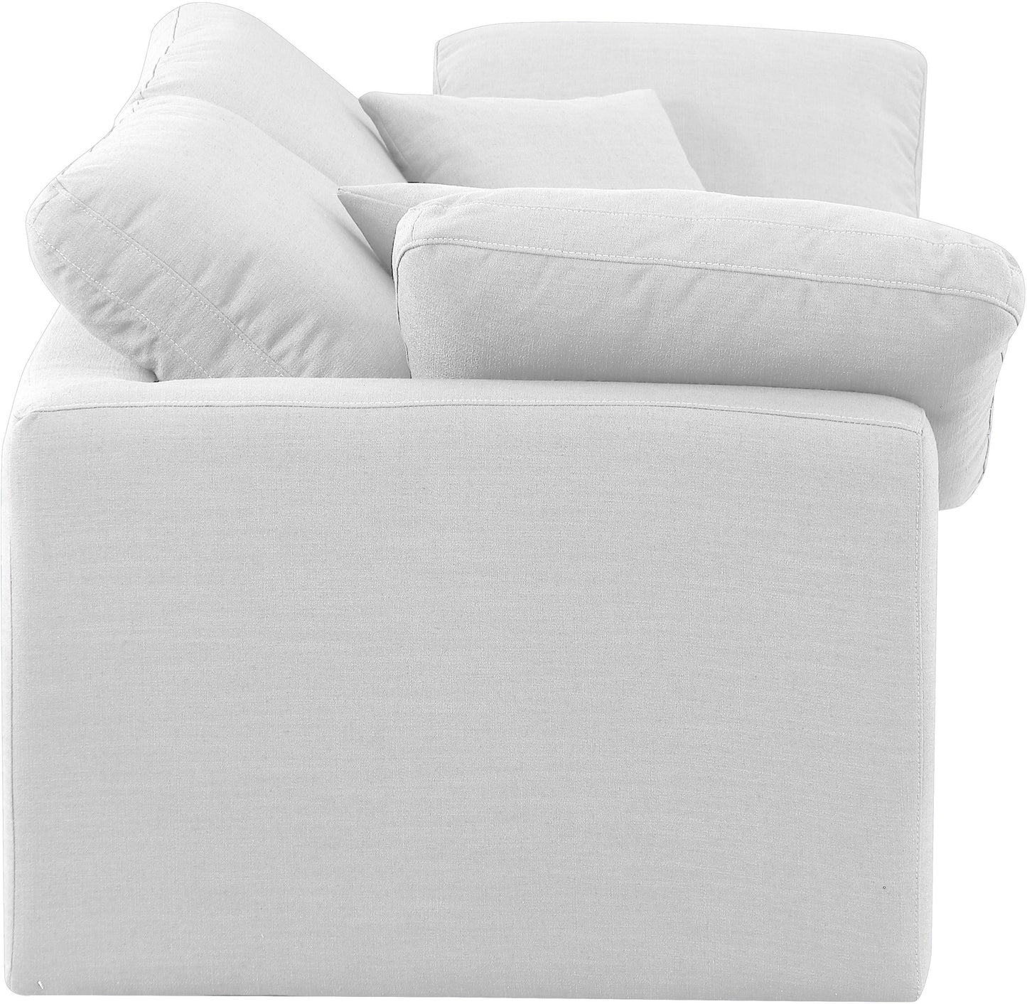 luxus white linen textured fabric modular sofa s70