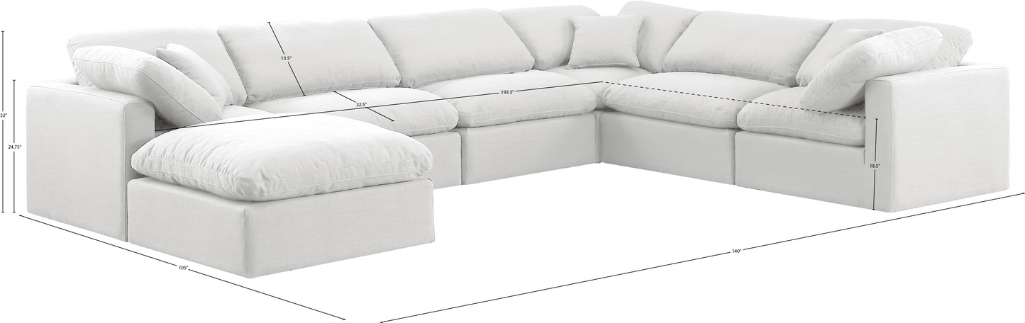 luxus white linen textured fabric modular sectional sec7a