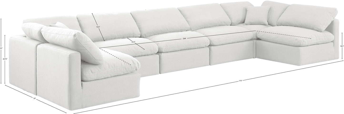 luxus white linen textured fabric modular sectional sec7b