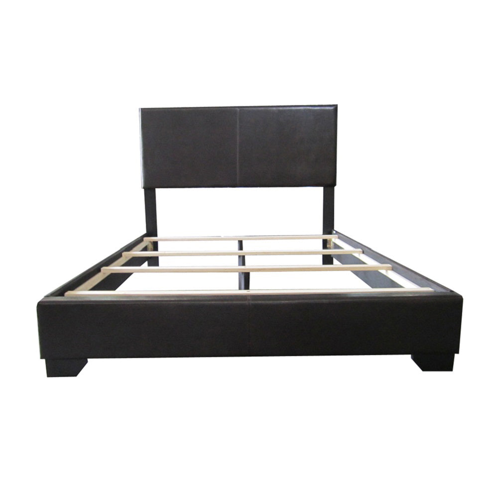 adonis iii ek bed, black synthetic leather