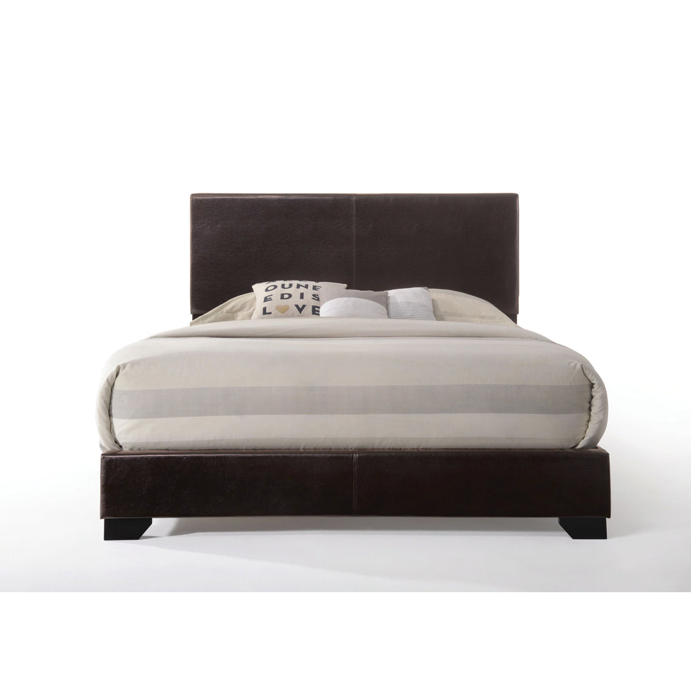 adonis iii ek bed, brown synthetic leather