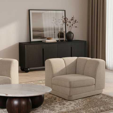 Laurel Fabric Upholstered Corner Chair, 1 Piece