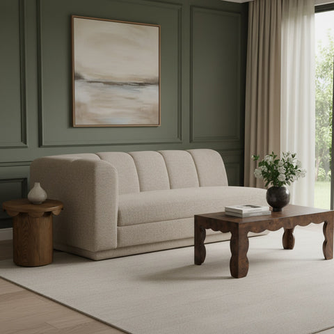 Laurel 76.75" Fabric Upholstered Left Arm Sofa, 1 Piece