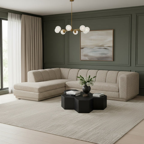 Laurel Fabric Upholstered Sectional, 2-Piece