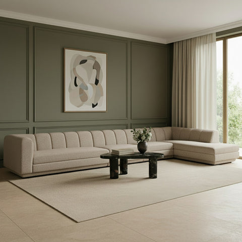 Laurel Fabric Upholstered Sectional, 4-Piece