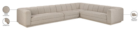 Laurel Fabric Upholstered Sectional, 4-Piece (Style 2)