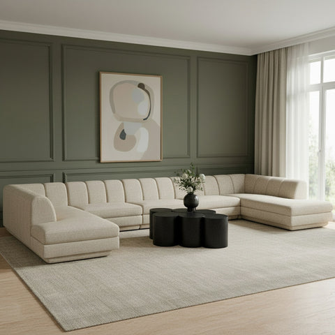 Laurel Fabric Upholstered Sectional, 5-Piece (Style 2)