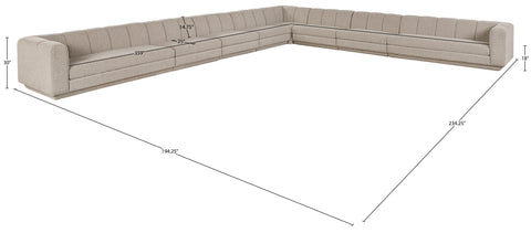 Laurel Fabric Upholstered Sectional, 8-Piece