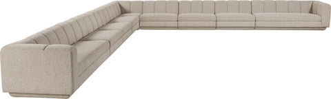Laurel Fabric Upholstered Sectional, 9-Piece