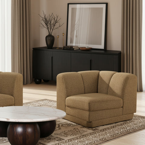 Laurel Fabric Upholstered Corner Chair, 1 Piece
