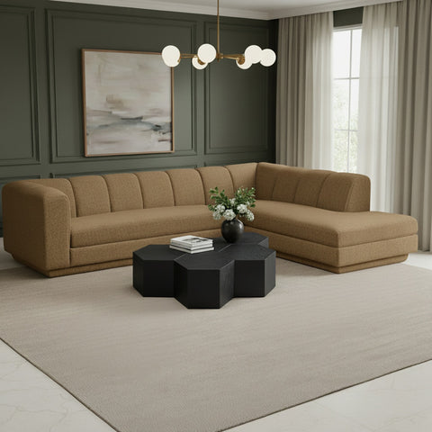 Laurel Fabric Upholstered Sectional, 2-Piece (Style 2)