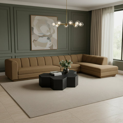 Laurel Fabric Upholstered Sectional, 3-Piece