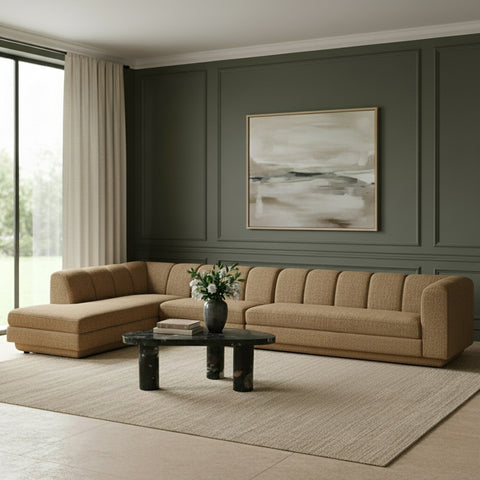 Laurel Fabric Upholstered Sectional, 3-Piece (Style 4)
