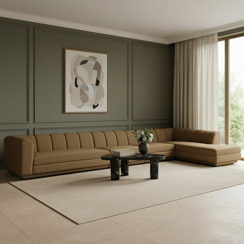 Laurel Fabric Upholstered Sectional, 4-Piece