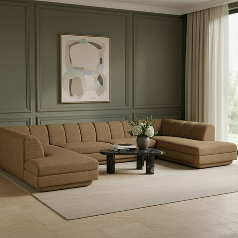 Laurel Fabric Upholstered Sectional, 4-Piece (Style 3)