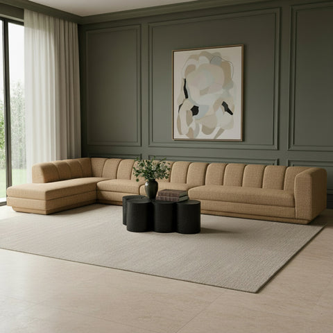 Laurel Fabric Upholstered Sectional, 4-Piece (Style 4)