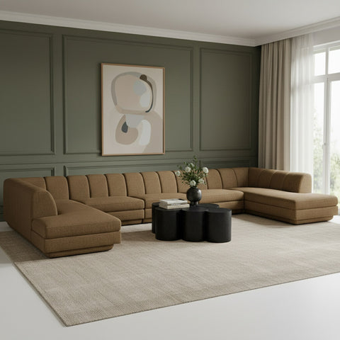 Laurel Fabric Upholstered Sectional, 5-Piece (Style 2)