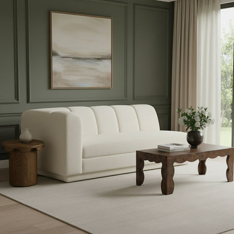 Laurel 76.75" Fabric Upholstered Left Arm Sofa, 1 Piece