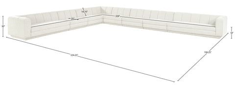 Laurel Fabric Upholstered Sectional, 8-Piece