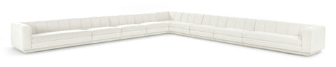 Laurel Fabric Upholstered Sectional, 9-Piece