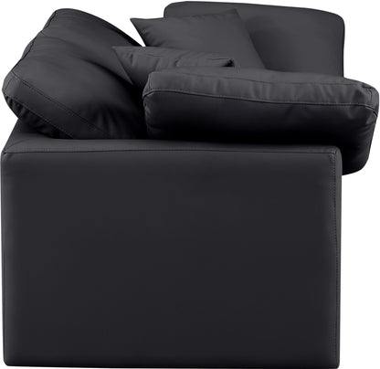 Luxus Black Faux Leather Modular Sofa S70