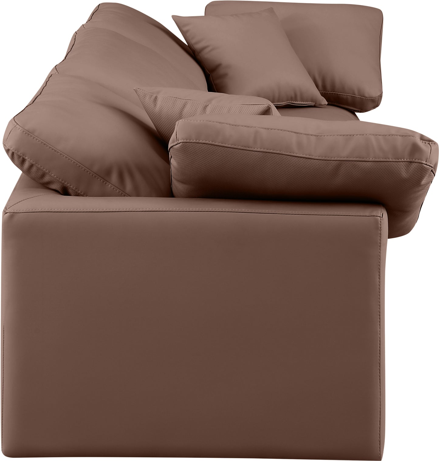 luxus brown faux leather modular sofa s105