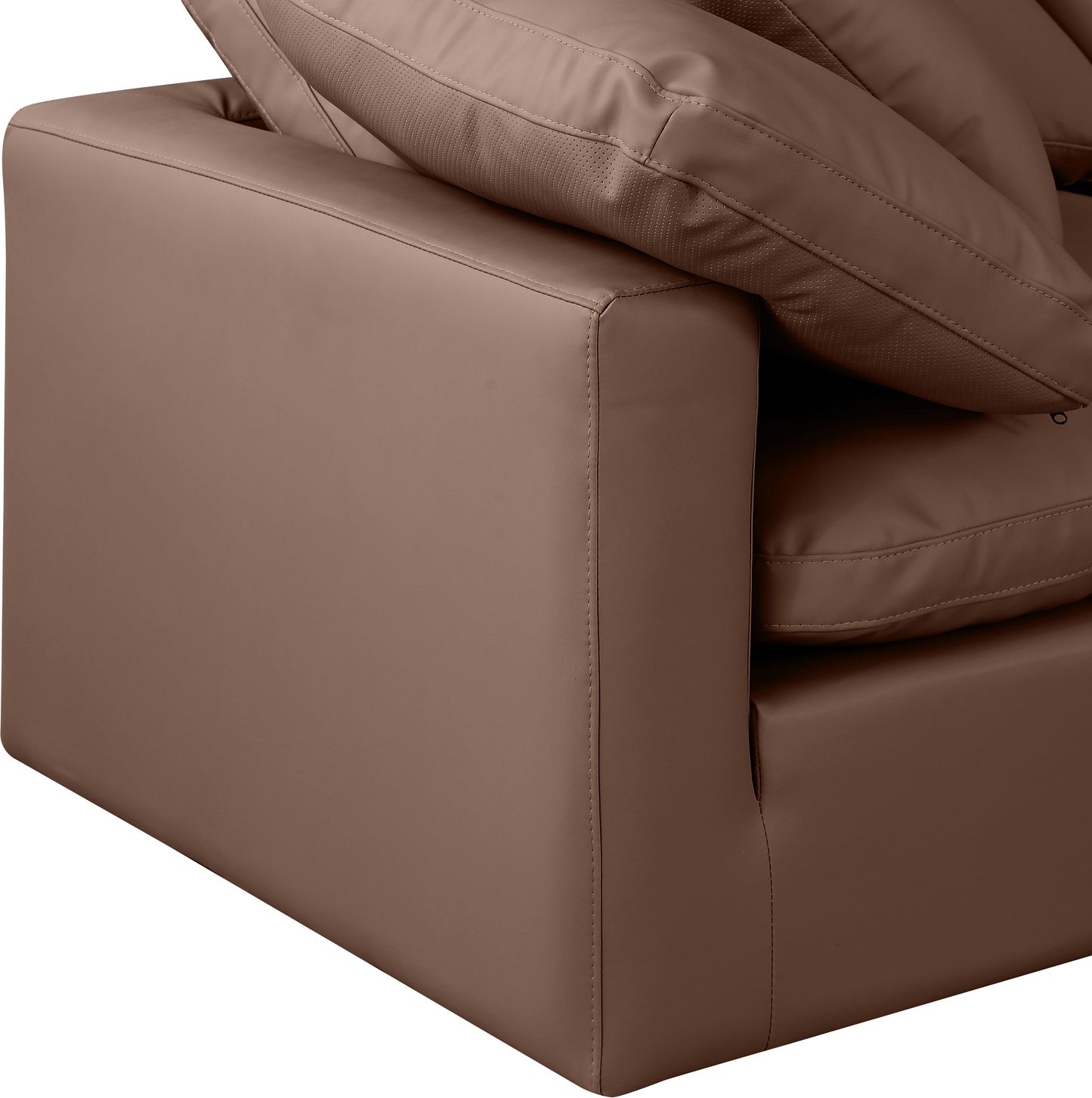 luxus brown faux leather modular sofa s105