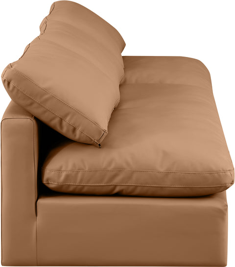 Luxus Cognac Faux Leather Modular Sofa S3