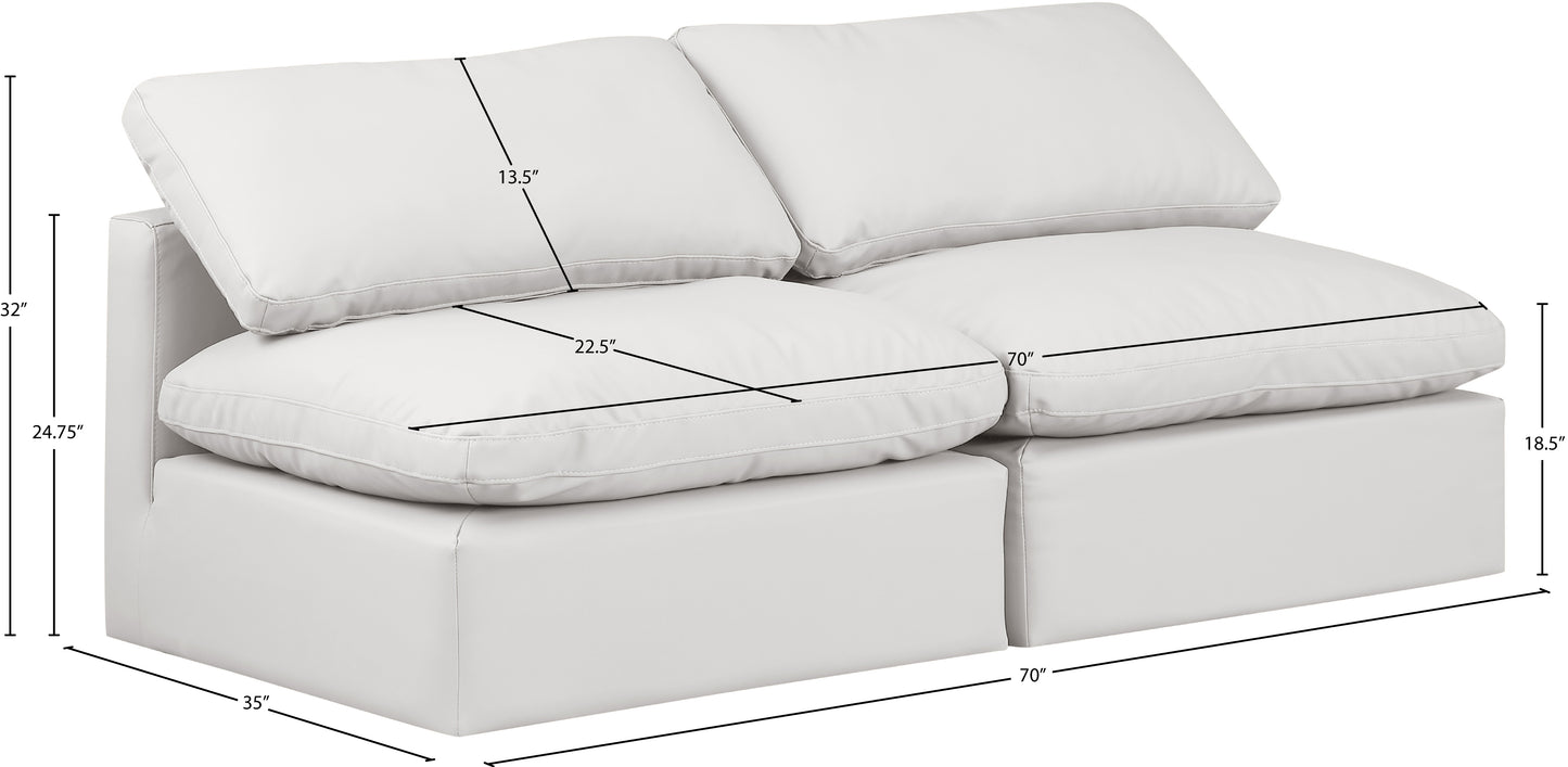 luxus cream faux leather modular sofa s2