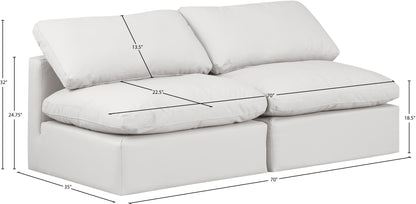 Luxus Cream Faux Leather Modular Sofa S2