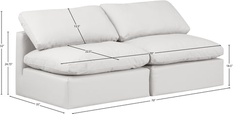Luxus Cream Faux Leather Modular Sofa S2