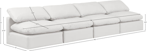 Luxus Cream Faux Leather Modular Sofa S4