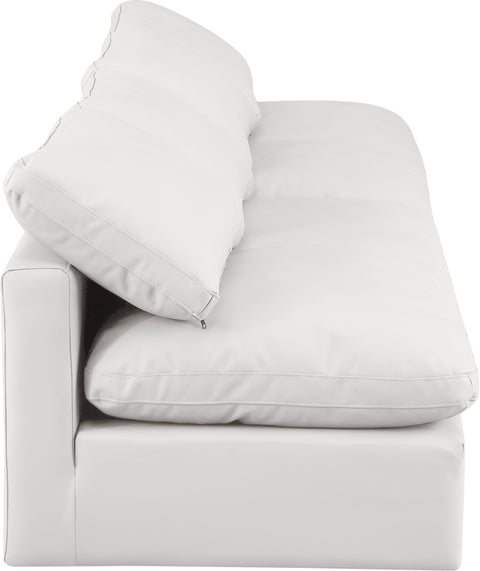 Luxus Cream Faux Leather Modular Sofa S4