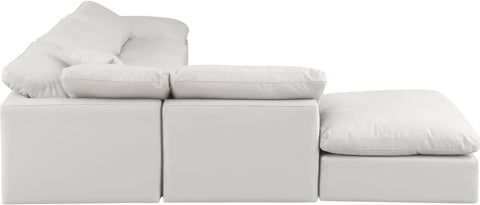 Luxus Cream Faux Leather Modular Sectional Sec6E