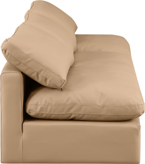 Luxus Tan Faux Leather Modular Sofa S3