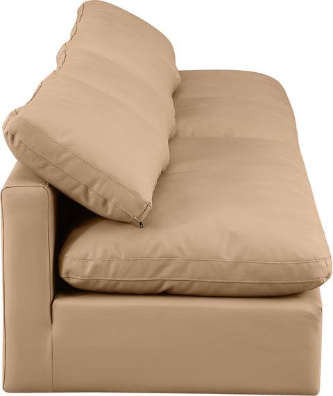 Luxus Tan Faux Leather Modular Sofa S4