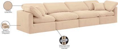 Luxus Beige Velvet Modular Sofa S140