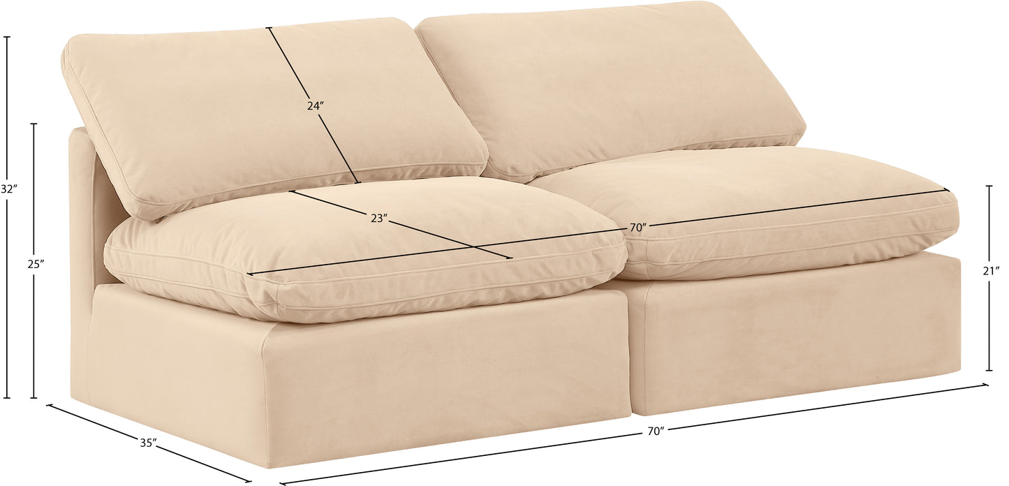 luxus beige velvet modular sofa s2