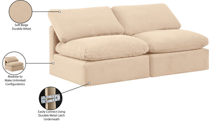 Luxus Beige Velvet Modular Sofa S2